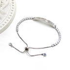 Pulsera de Fe y Valor de Metal en Cuatro Colores con Barra Grabada o Lisa