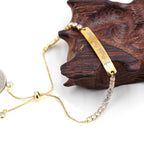 Pulsera de Fe y Valor de Metal en Cuatro Colores con Barra Grabada o Lisa