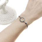 Pulsera Mateo 17:20 y Lucas 1:37 con Semilla de Mostaza: Corazones con Detalle de Circonia
