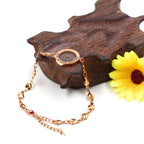 Pulsera Mateo 17:20 y Lucas 1:37 con Semilla de Mostaza: Corazones con Detalle de Circonia