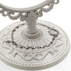 Pulsera Mateo 17:20 y Lucas 1:37 con Semilla de Mostaza: Corazones con Detalle de Circonia