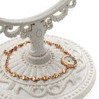 Pulsera Mateo 17:20 y Lucas 1:37 con Semilla de Mostaza: Corazones con Detalle de Circonia