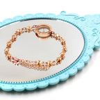 Pulsera Mateo 17:20 y Lucas 1:37 con Semilla de Mostaza: Corazones con Detalle de Circonia
