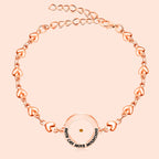 Pulsera Mateo 17:20 y Lucas 1:37 con Semilla de Mostaza: Corazones con Detalle de Circonia