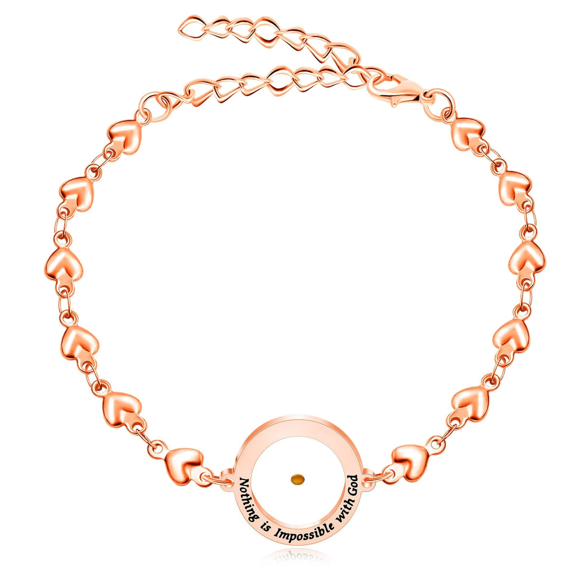 Matthew 17:20 & Luke 1:37 with Mustard Seed Bracelet