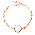 Pulsera Mateo 17:20 y Lucas 1:37 con Semilla de Mostaza: Corazones con Detalle de Circonia