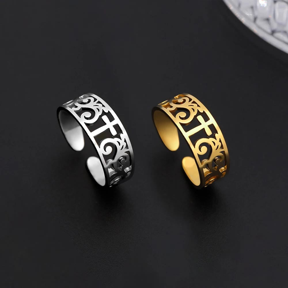 Anillo de Cruz Calada en Filigrana: Símbolo de la Gracia Duradera de Cristo