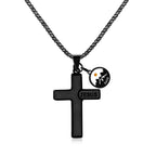 Collar de Cruz Semilla de Mostaza con Grabado de Jesús: Amor de Cristo y Poder de la Fe