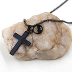 Collar de Cruz Semilla de Mostaza con Grabado de Jesús: Amor de Cristo y Poder de la Fe