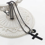 Collar de Cruz Semilla de Mostaza con Grabado de Jesús: Amor de Cristo y Poder de la Fe
