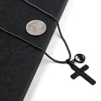 Collar de Cruz Semilla de Mostaza con Grabado de Jesús: Amor de Cristo y Poder de la Fe