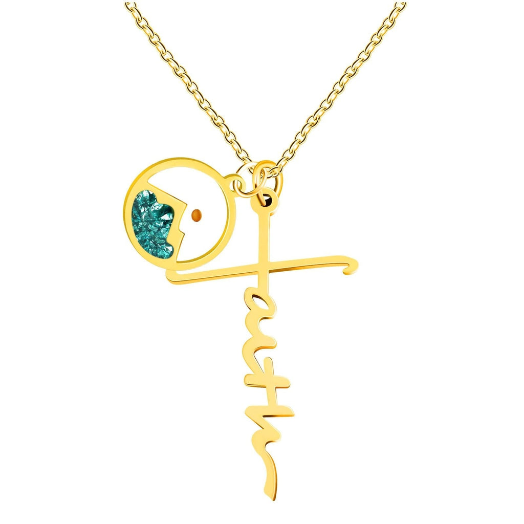 Collar de Cruz con Semilla de Mostaza y Letra de Fe: Símbolo de una Fe que Mueve Montañas