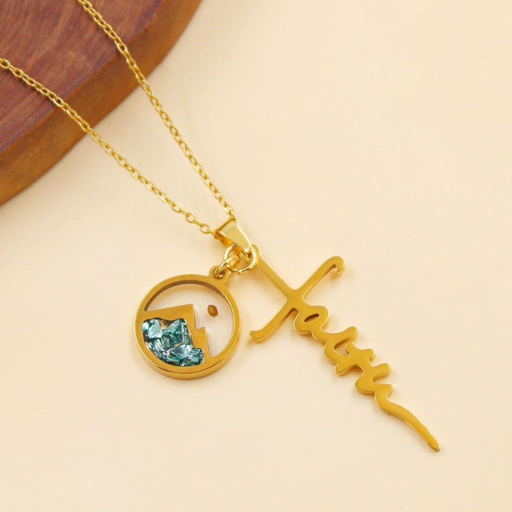 Collar de Cruz con Semilla de Mostaza y Letra de Fe: Símbolo de una Fe que Mueve Montañas