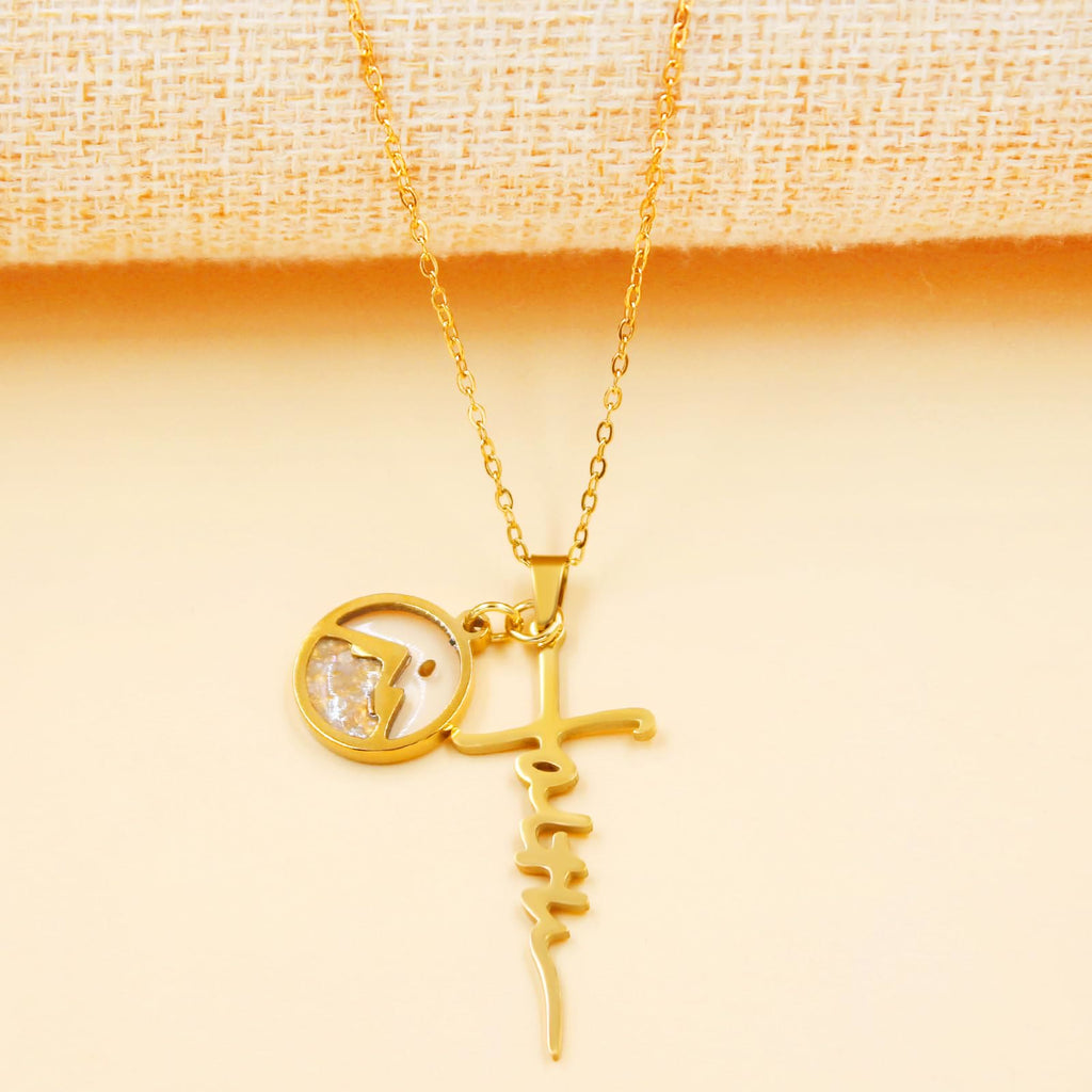 Collar de Cruz con Semilla de Mostaza y Letra de Fe: Símbolo de una Fe que Mueve Montañas