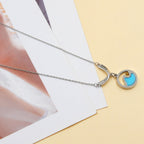 Collar Semilla de Mostaza con Onda y Grabado de Fe: Símbolo de Calma en las Tormentas