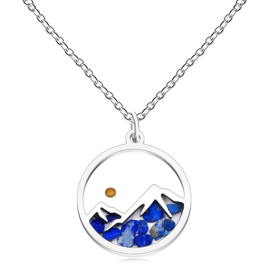 Collar Semilla de Mostaza y Montaña con Varias Gemas: Símbolo de la Fe que Mueve Montañas
