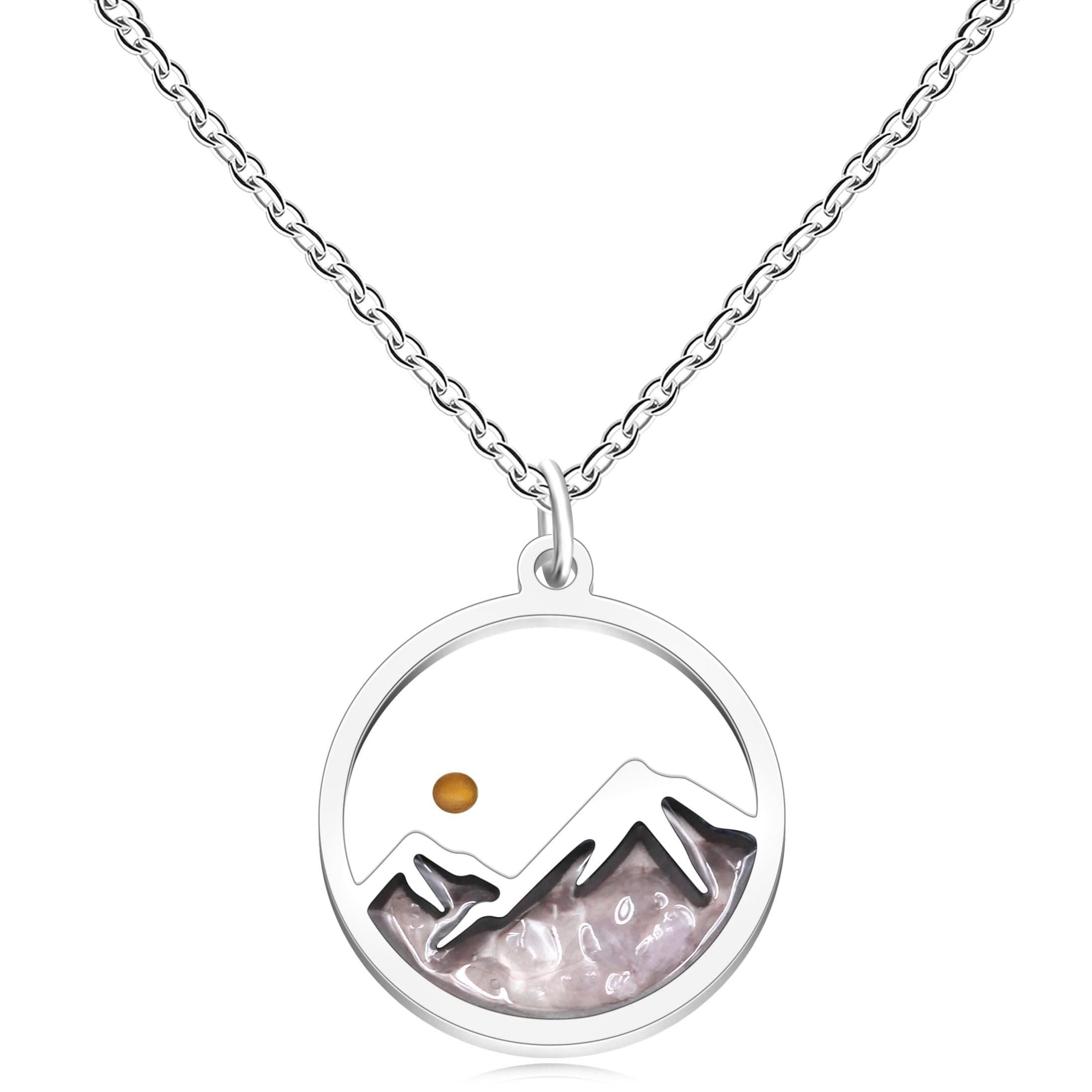 Collar Semilla de Mostaza y Montaña con Varias Gemas: Símbolo de la Fe que Mueve Montañas