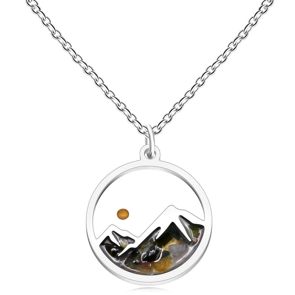 Collar Semilla de Mostaza y Montaña con Varias Gemas: Símbolo de la Fe que Mueve Montañas