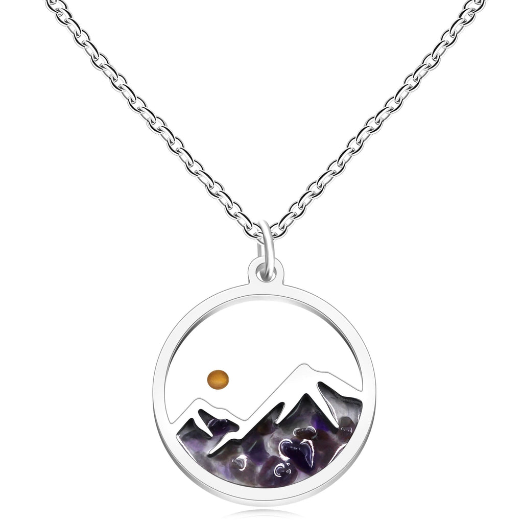 Collar Semilla de Mostaza y Montaña con Varias Gemas: Símbolo de la Fe que Mueve Montañas