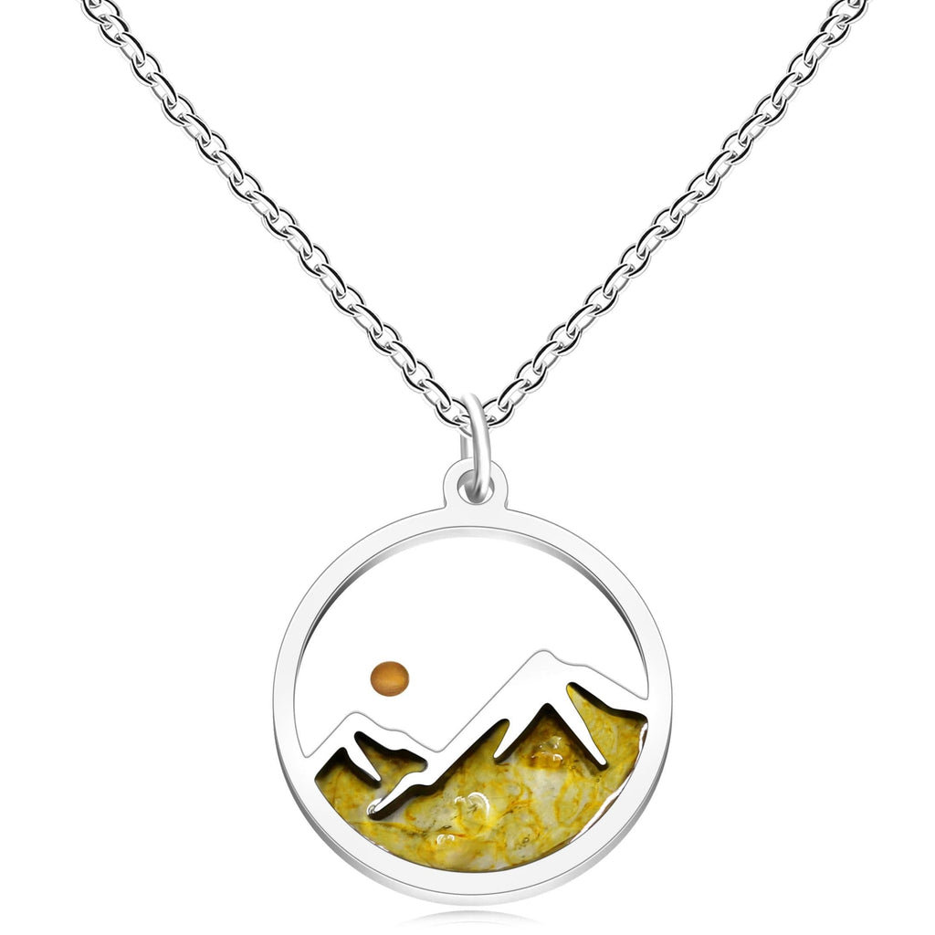 Collar Semilla de Mostaza y Montaña con Varias Gemas: Símbolo de la Fe que Mueve Montañas