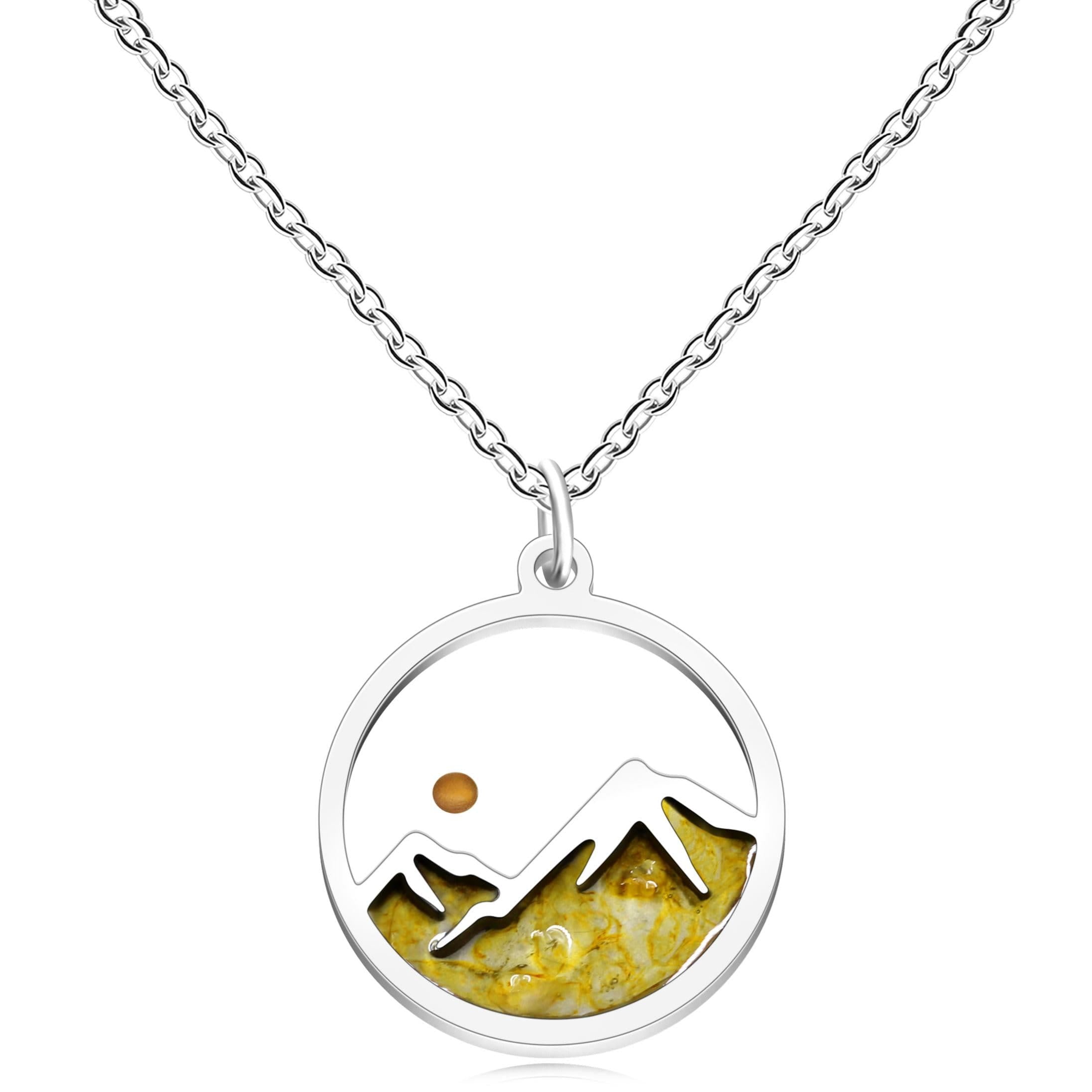 Collar Semilla de Mostaza y Montaña con Varias Gemas: Símbolo de la Fe que Mueve Montañas
