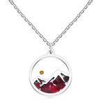 Collar Semilla de Mostaza y Montaña con Varias Gemas: Símbolo de la Fe que Mueve Montañas
