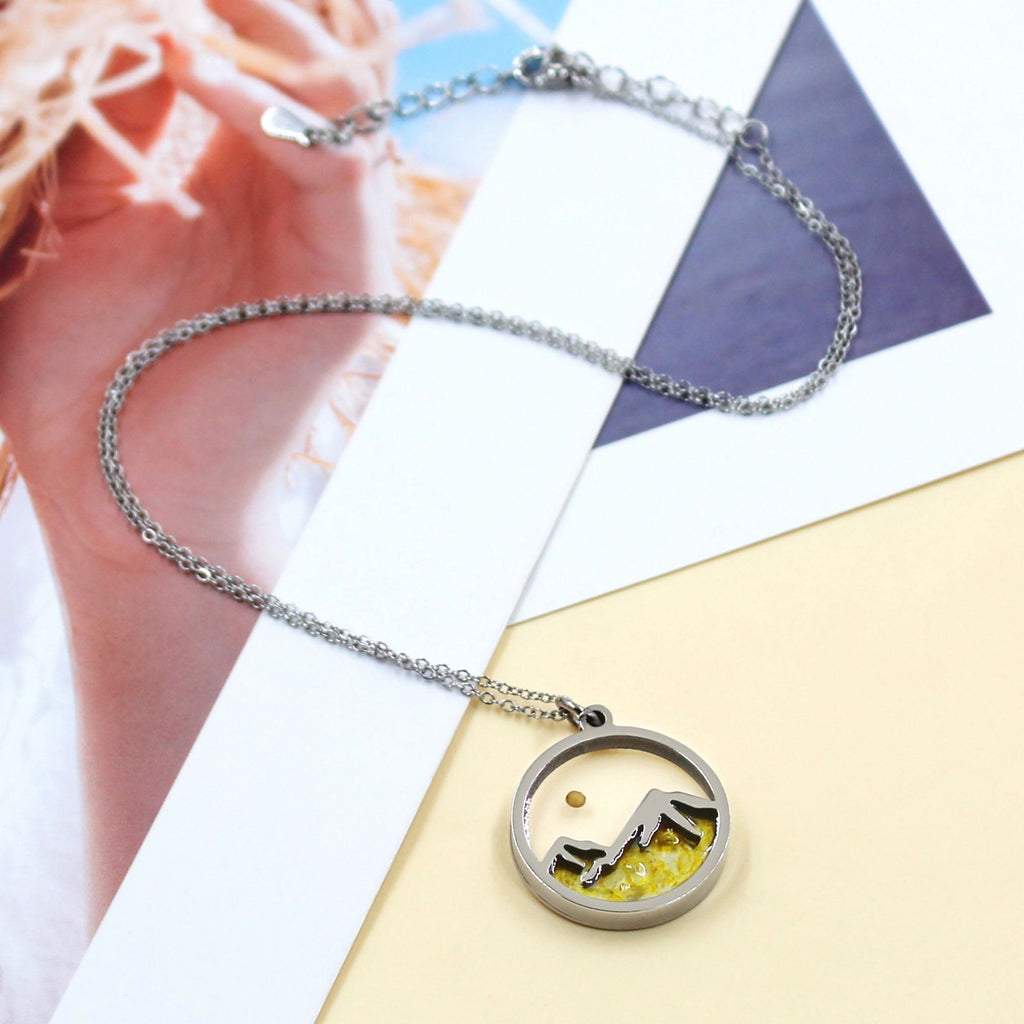 Collar Semilla de Mostaza y Montaña con Varias Gemas: Símbolo de la Fe que Mueve Montañas