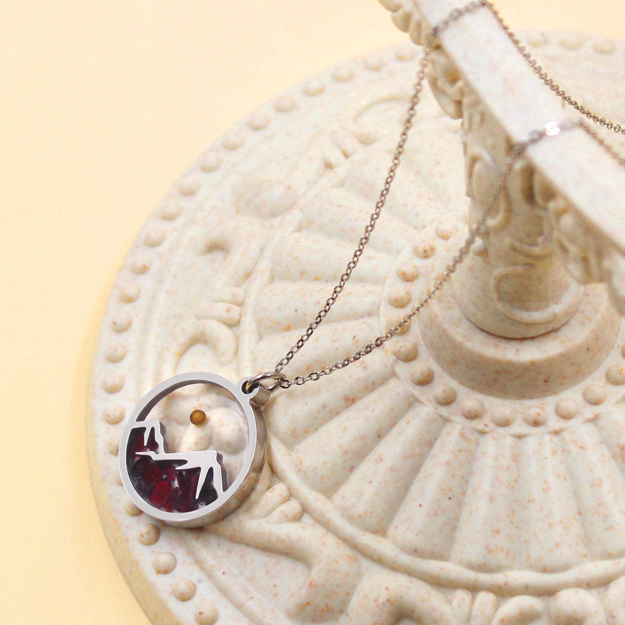 Collar Semilla de Mostaza y Montaña con Varias Gemas: Símbolo de la Fe que Mueve Montañas