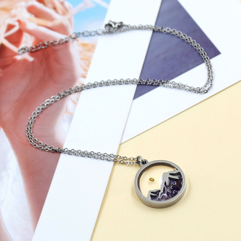 Collar Semilla de Mostaza y Montaña con Varias Gemas: Símbolo de la Fe que Mueve Montañas