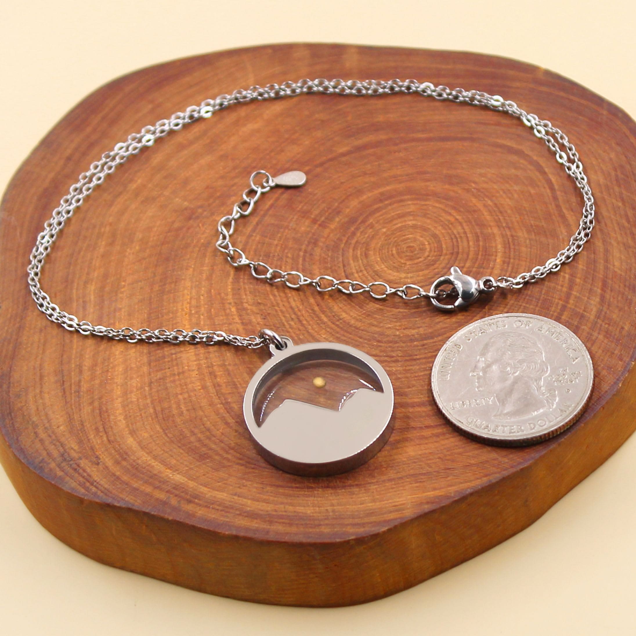 Collar Semilla de Mostaza y Montaña con Varias Gemas: Símbolo de la Fe que Mueve Montañas