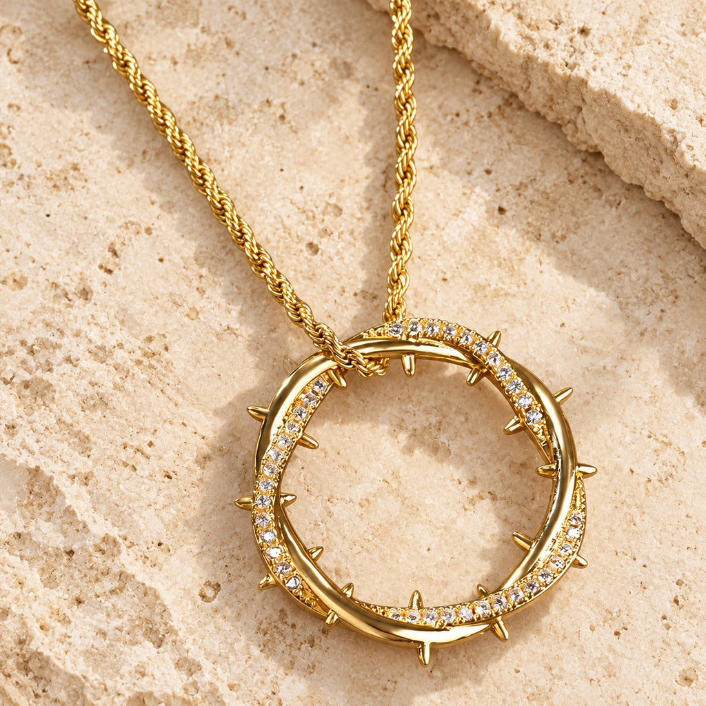 Crown of Thorns Zircon Necklace