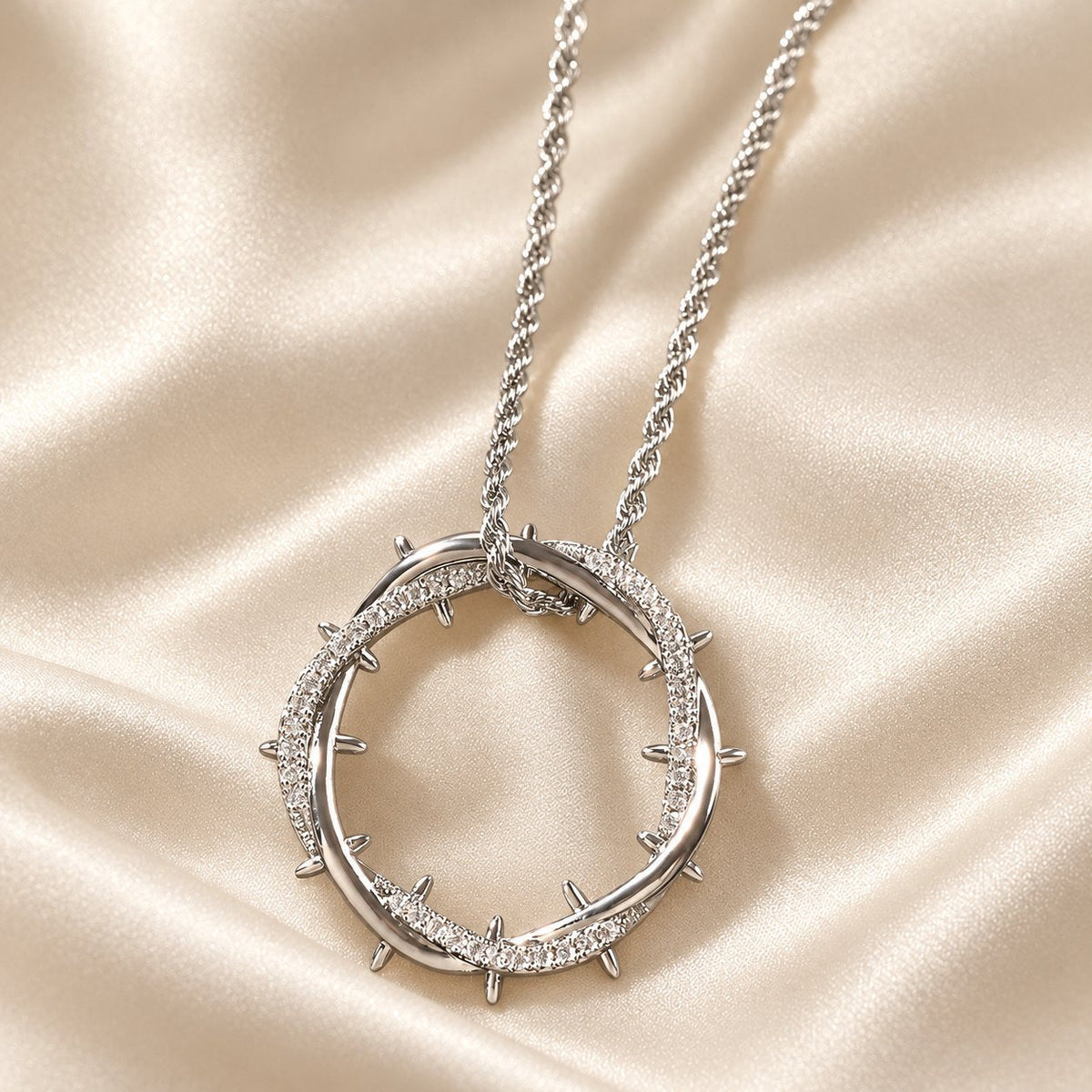 Crown of Thorns Zircon Necklace