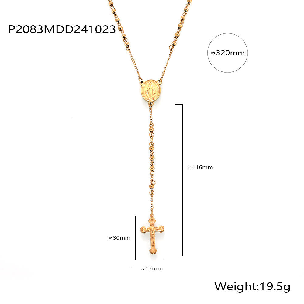 Colección de Collares Rosario de Cuentas: Metal Tono Oro para la Conexión Espiritual Diaria