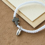 Set de Pulseras Magnéticas de Corazón y Cruz: Símbolo de Unión Sagrada y Amor Duradero