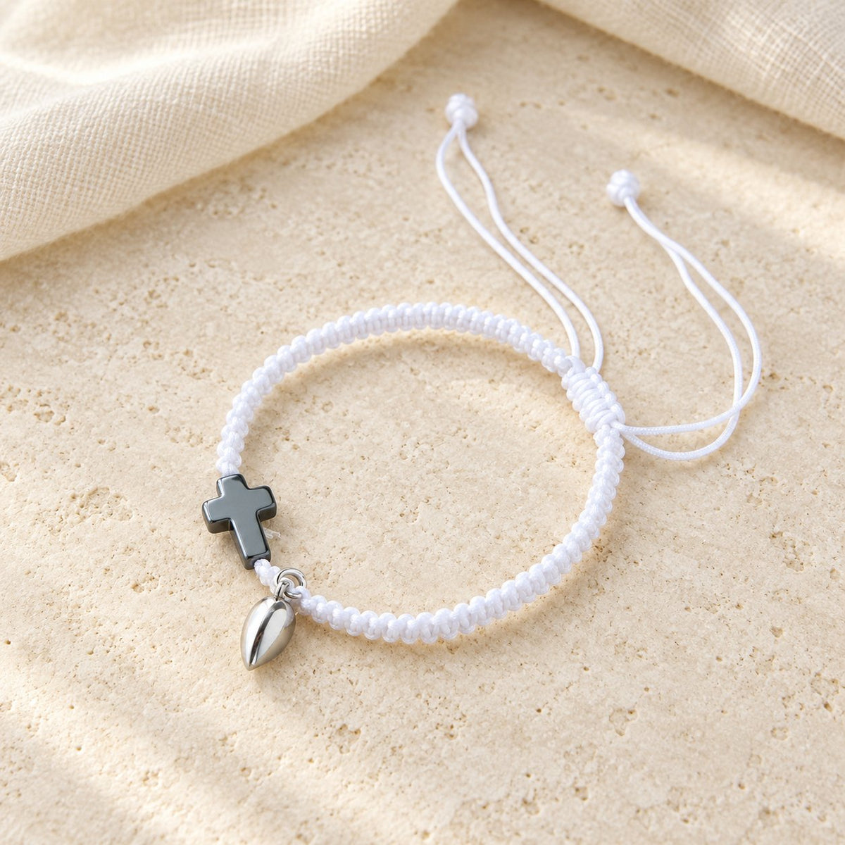 Magnetic Heart Cross Bracelet Set