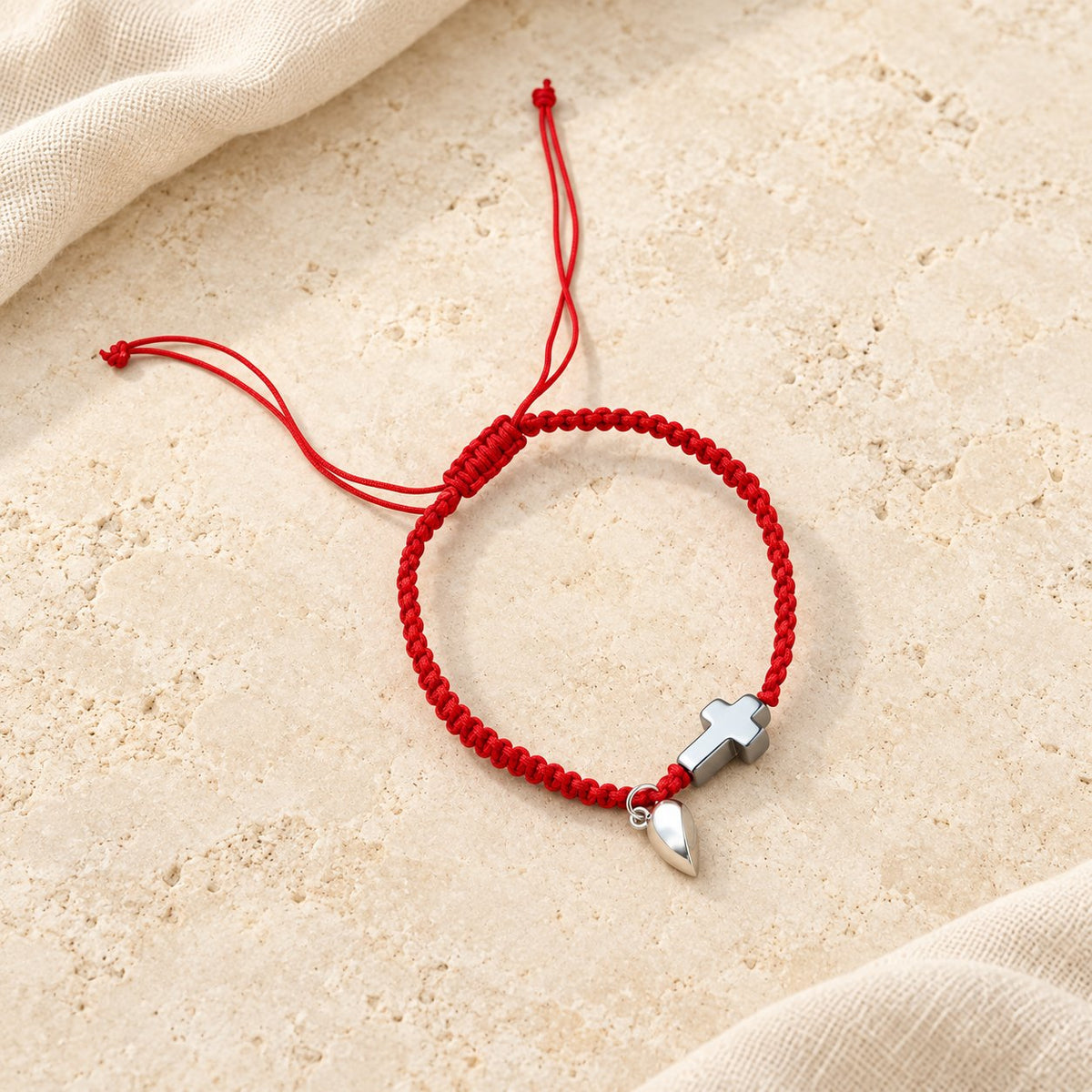 Magnetic Heart Cross Bracelet Set