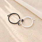Magnetic Heart Cross Bracelet Set