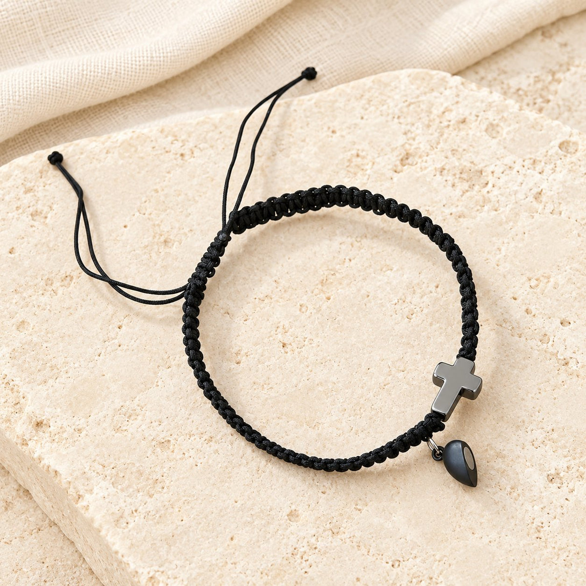 Magnetic Heart Cross Bracelet Set