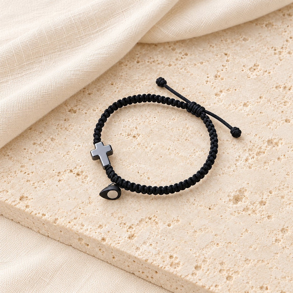 Magnetic Heart Cross Bracelet Set