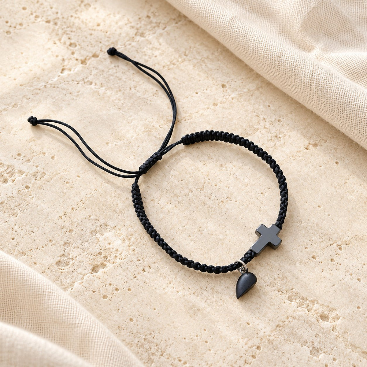 Magnetic Heart Cross Bracelet Set