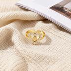 Anillo de la Virgen Estilo Corazón/Luna/Óvalo: Devoción Sagrada y Gracia Radiante