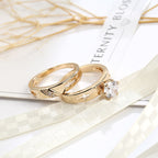 Set de Anillos de Banda de Cruz Apilables: Símbolo Eterno de Fe y Luz Eterna