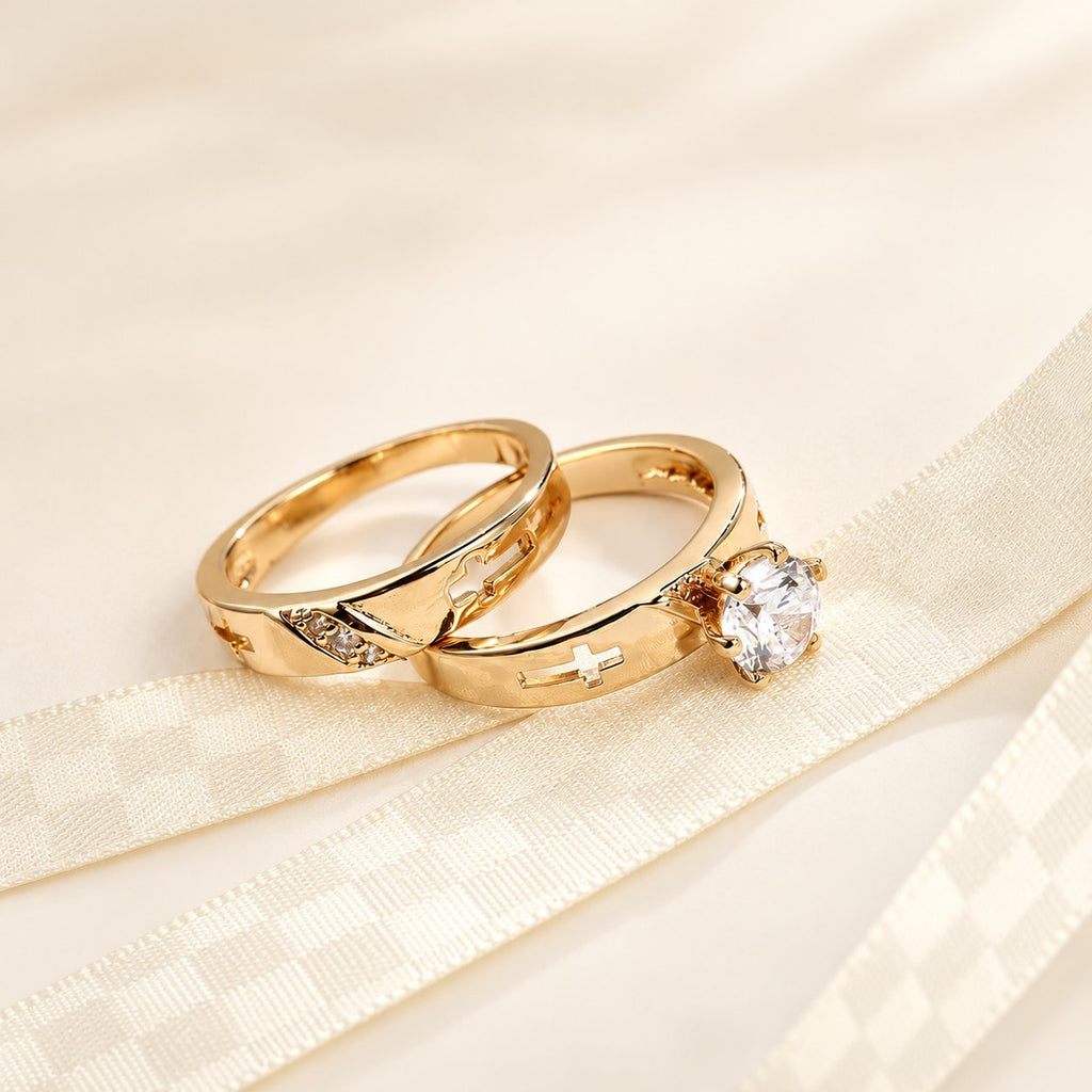 Stackable Cross Band Ring Set