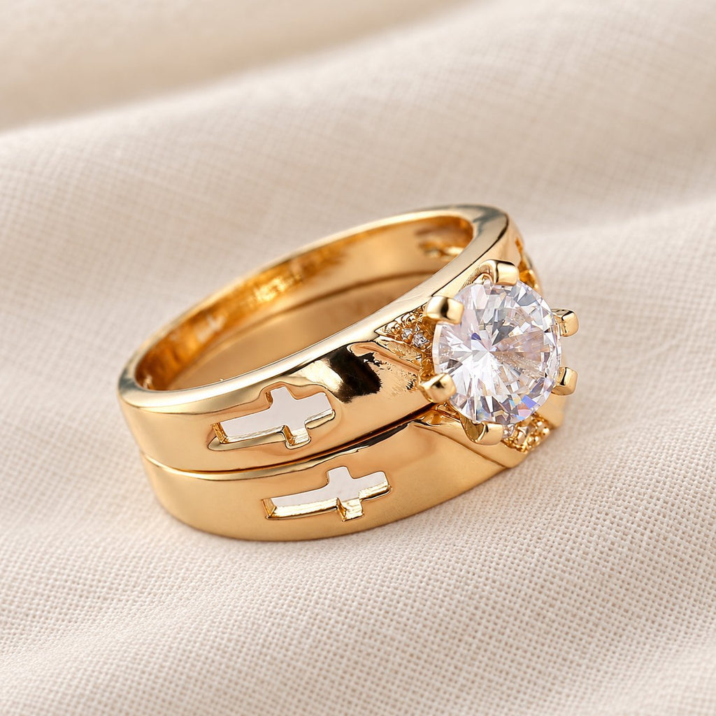Stackable Cross Band Ring Set
