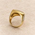 Bold Shield Cross Band Ring