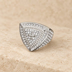 Bold Shield Cross Band Ring