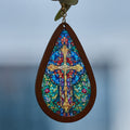 Aretes Colgantes en Gota "Gracia Gloriosa" Inspirados en Vitrales de Iglesia