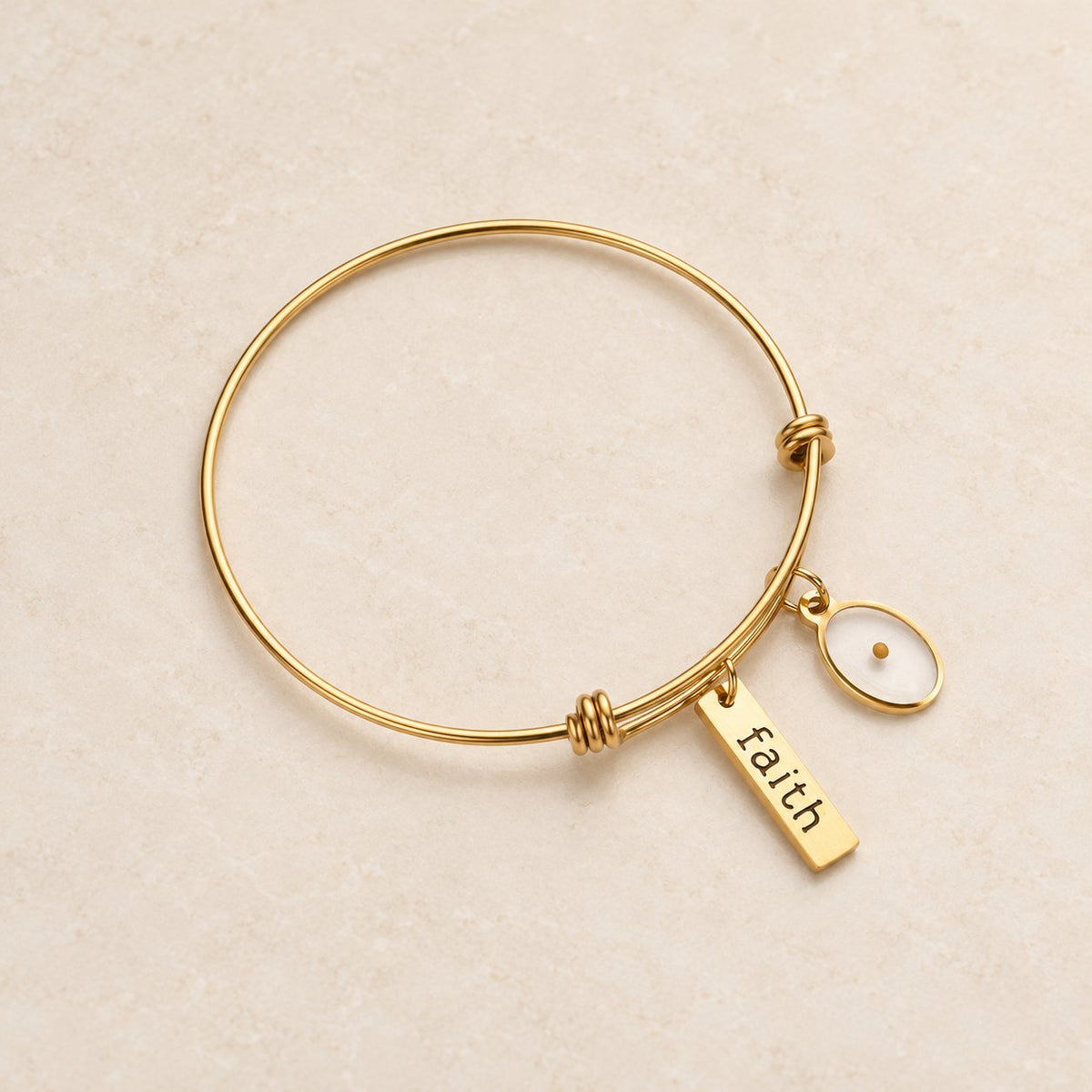Mustard Seed Faith Charm Bangle