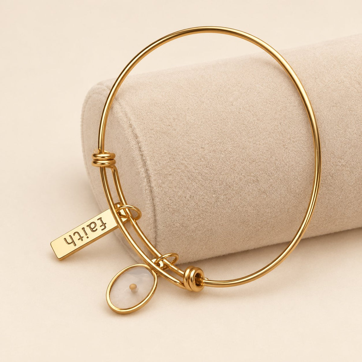 Mustard Seed Faith Charm Bangle