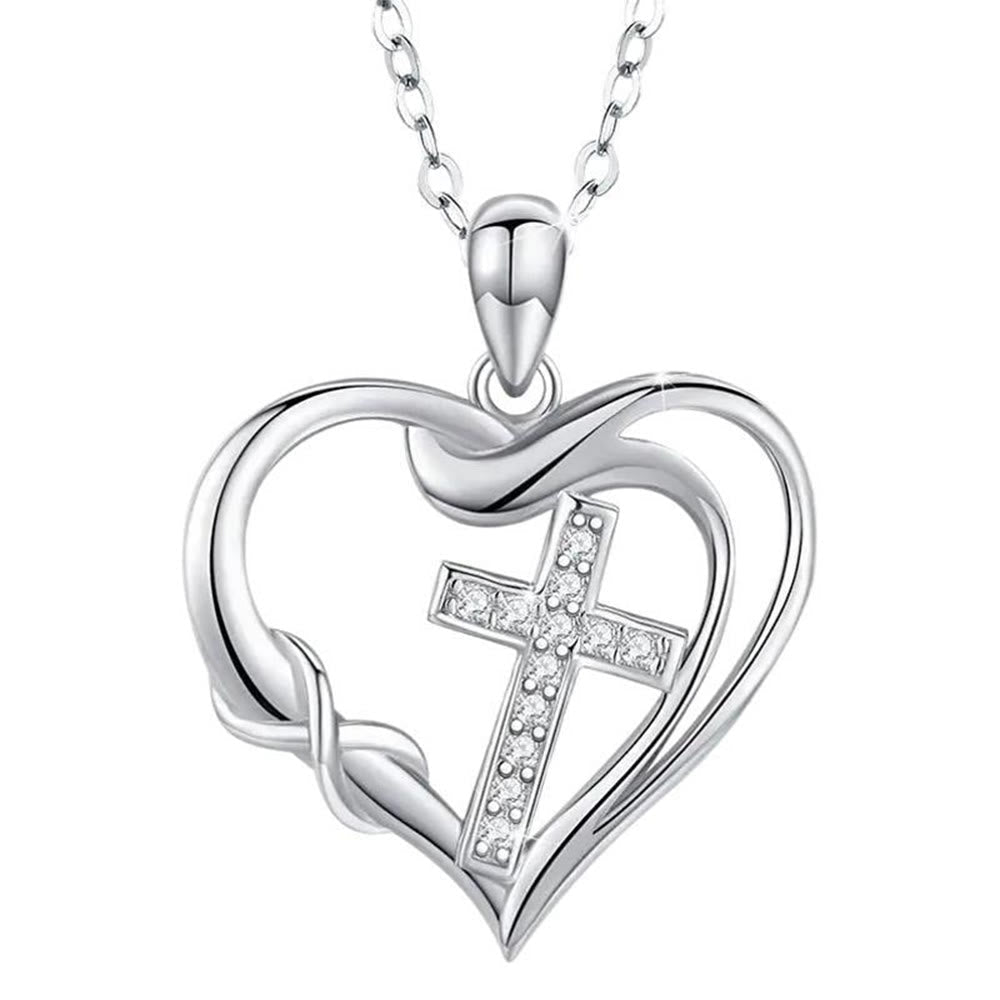 Collar de Corazón y Cruz: Devoción y Elegancia Eterna